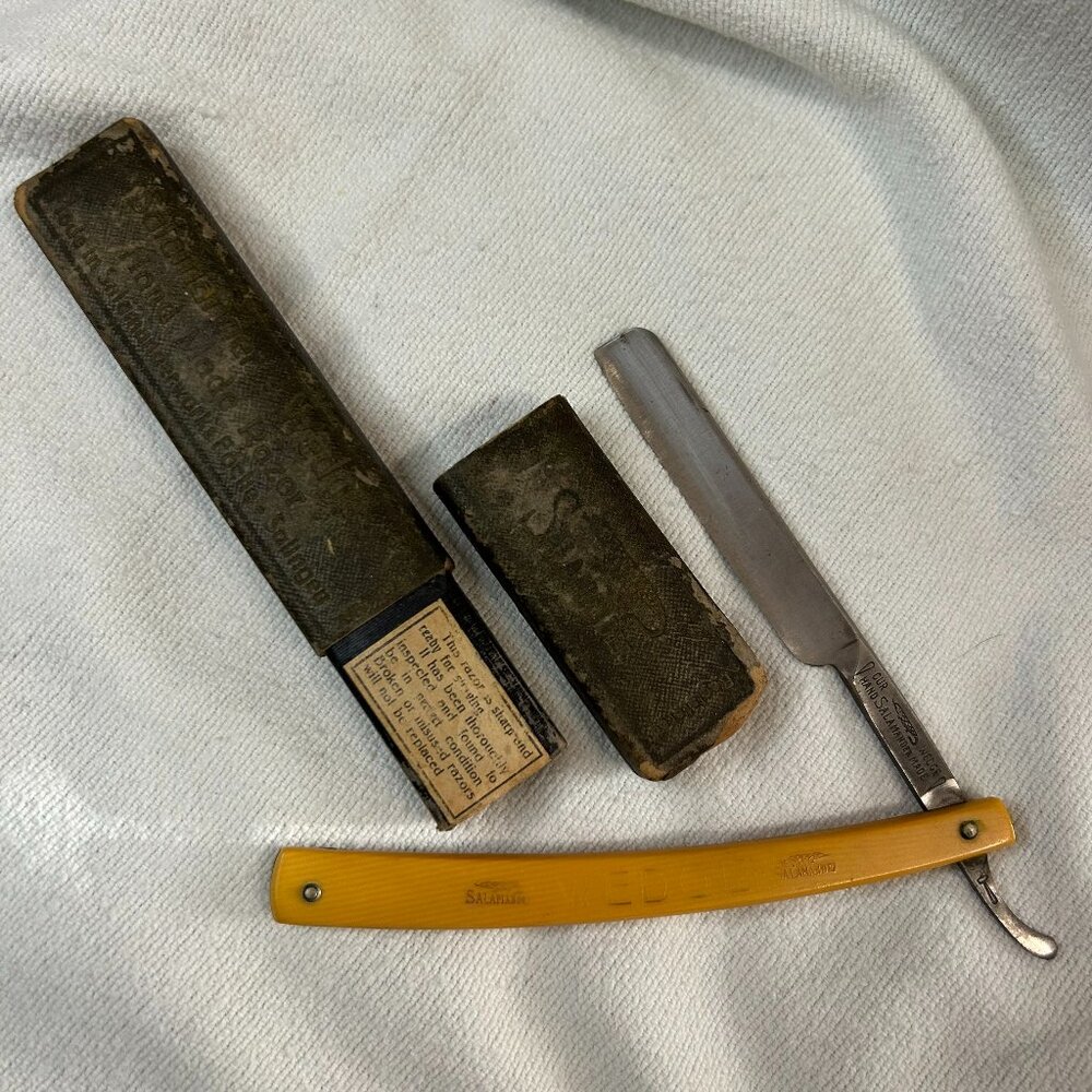 Our Hand Made Wedge Vintage Salamander Straight Razor. (1196)
